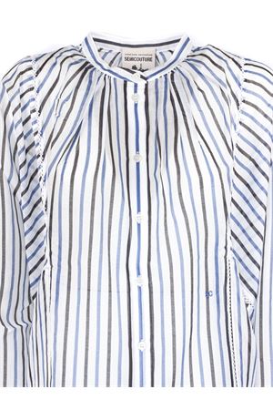 Camicia a righe verticali in misto cotone e seta SEMI COUTURE | Y6SK60RG104